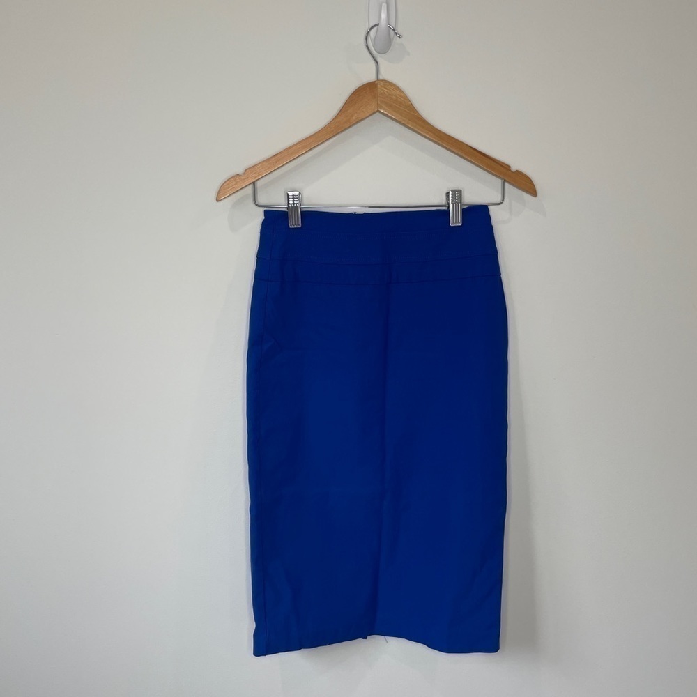Dazz Royal Blue Stretch Pencil Skirt